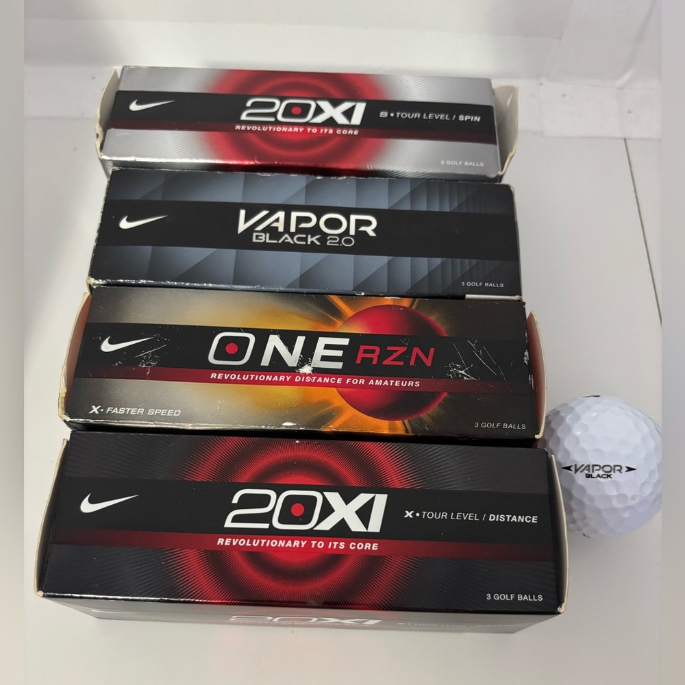 Nike Golf Set of 13 Balls (including 20XI S, 20XI X, One RZN, Vapor Black 2.0)